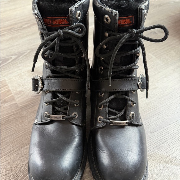 Harley-Davidson Black Lace-Up Leather Motorcycle Boots main image 7